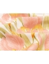 Mtr. 1.35 Crepe de Chine Fabric Floral Ivory Rosè Peach Pink
