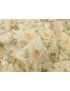 Silk Linen Organza Fabric Floral Cream Green Orange - Ratti
