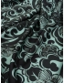Pure Silk Piqué Fabric Floral Beveled Glass Black - Emanuel Ungaro