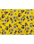 Viscose Crepe Fabric Flowers Yellow 