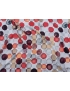 Lyocell Fabric Bubbles Grey Red