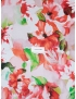 Silk Satin Fabric Floral White Red - Emanuel Ungaro