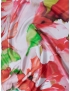 Silk Satin Fabric Floral White Red - Emanuel Ungaro