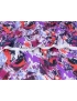 Silk Twill Fabric Abstract Purple Red Coral - Emanuel Ungaro