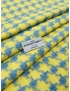 Viscose Blend Chanel Fabric Pied de Poule Lemon Yellow Powder Blue Ungaro