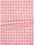 Mt. 1,40 Tessuto Chanel Misto Viscosa Pied de Poule Rosa Fluo Crema Emanuel Ungaro