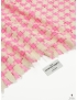 Mt. 1,40 Tessuto Chanel Misto Viscosa Pied de Poule Rosa Fluo Crema Emanuel Ungaro