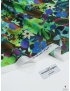 Light-Weight Cotton & Silk Satin Fabric Floral Green Purple - Emanuel Ungaro