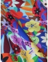 Mt. 1,15 Tessuto Jacquard Seta Floreale Multicolore - Emanuel Ungaro