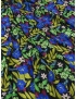 Tessuto Seta Chiffon Dévoré Astratto Azzurro - Emanuel Ungaro