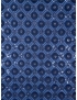 Mtr. 2.00 Embroidered Tulle Fabric 3D Floral Blue Emanuel Ungaro