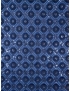Mtr. 0.85 Embroidered Tulle Fabric 3D Floral Blue Emanuel Ungaro