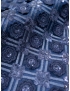 Mtr. 0.85 Embroidered Tulle Fabric 3D Floral Blue Emanuel Ungaro