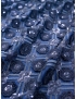 Mtr. 0.85 Embroidered Tulle Fabric 3D Floral Blue Emanuel Ungaro