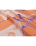 Mtr. 1.19 Pannello Tessuto Chiffon di Seta Floreale Arancione Emanuel Ungaro
