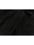 Mtr. 1.40 Embroidered Silk Cady Fabric 8 Ply Black Made in Como
