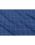 Textured Hemp Wool Fabric Windowpane Déja Vu Blue - Carnet Como