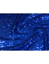 Stretch Sequins Fabric Electric Blue 