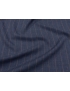 Wool & Silk BielMonte Fabric Stripe Dark Denim Blue Ermenegildo Zegna