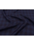 Mtr. 2.10 Cross-ply Fabric Check Indigo Blue Garnet Red Ermenegildo Zegna