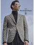 Mt. 1,95 Tessuto Heritage Misto Lana Pied de Poule Bianco Nero Ermenegildo Zegna