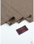 Mtr. 2.00 Arcolaio Silk Fabric Pied de Poule Beige Brown Ermenegildo Zegna