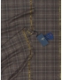 Mtr. 2.00 Premium Cashmere Fabric Check Nut Brown Beige Ermenegildo Zegna