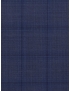 Mtr. 3.00 Traveller 4 Seasons Fabric Windowpane Navy Blue Ermenegildo Zegna