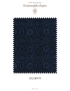 Pure Silk Jacquard Fabric Arabesque Royal Blue Black - Ermenegildo Zegna