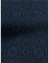 Pure Silk Jacquard Fabric Arabesque Royal Blue Black - Ermenegildo Zegna