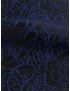 Pure Silk Jacquard Fabric Stylized Black Royal Blue - Ermenegildo Zegna