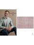 Wool & Silk Fabric Check Pink Tessitura di Novara