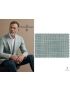 Wool & Silk Fabric Check Aqua Green Tessitura di Novara