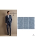 Pure Linen Fabric Wide Stripes Mélange Ashley Blue Ermenegildo Zegna