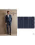 Pure Linen Fabric Wide Stripes Mélange Denim Blue Ermenegildo Zegna