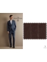 Pure Linen Fabric Wide Stripes Mélange Brown Ermenegildo Zegna