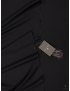 Mtr. 2.30 Silk & Linen Fabric Black - Tessitura di Novara