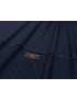 Mtr. 1.70 Silk Alpaca Cashmere Fabric Geometric Navy Blue Tessitura di Novara