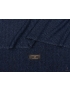 Mt. 1,70 Tessuto Seta Alpaca Cashmere Geometrico Navy Blue Tessitura di Novara