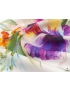 Cotton and Silk Fabric Floral White