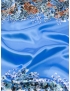 Mikado Fabric Double Flounce Floral Azure Blue 