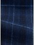 Flannel Fabric Wool Super 130's Windowpane Blue F.lli Tallia di Delfino