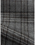 Flannel Fabric Wool Super 130's Windowpane Grey Mud Brown F.lli Tallia di Delfino