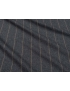 Wool & Cashmere Flannel Fabric Stripe Dark Grey Camel - F.lli Tallia di Delfino