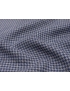 Textured Hemp Wool Fabric Pied de Poule Denim Blue Grey - F.lli Tallia Delfino