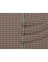 Wool & Cashmere Flannel Fabric Checked Beige Cocoa Brown - F.lli Tallia di Delfino
