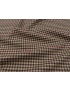 Wool & Cashmere Flannel Fabric Checked Beige Cocoa Brown - F.lli Tallia di Delfino