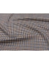 Wool & Cashmere Flannel Fabric Checked Beige Blue - F.lli Tallia di Delfino