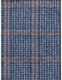 Wool Fabric Windowpane Blue White Rust F.lli Tallia di Delfino