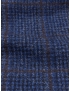 Tessuto Lana Finestrato Blu Terracotta F.lli Tallia di Delfino